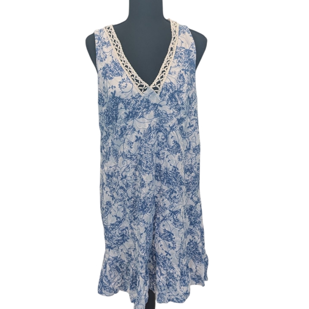 Altar'd State Blue and White Dress
